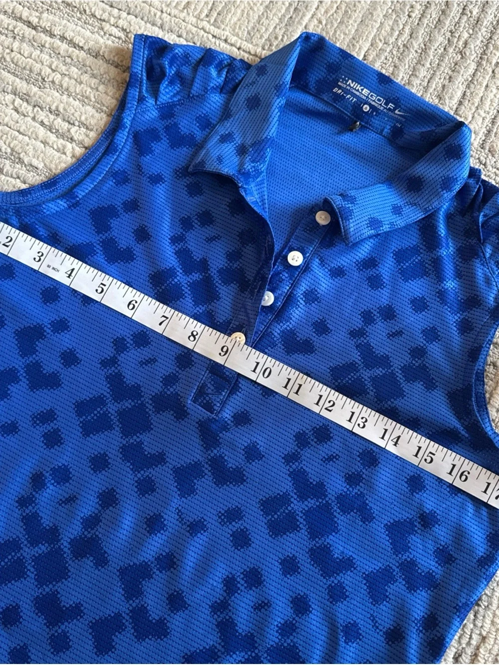 Nike Women's Royal Blue Sleeveless Polo Tank S